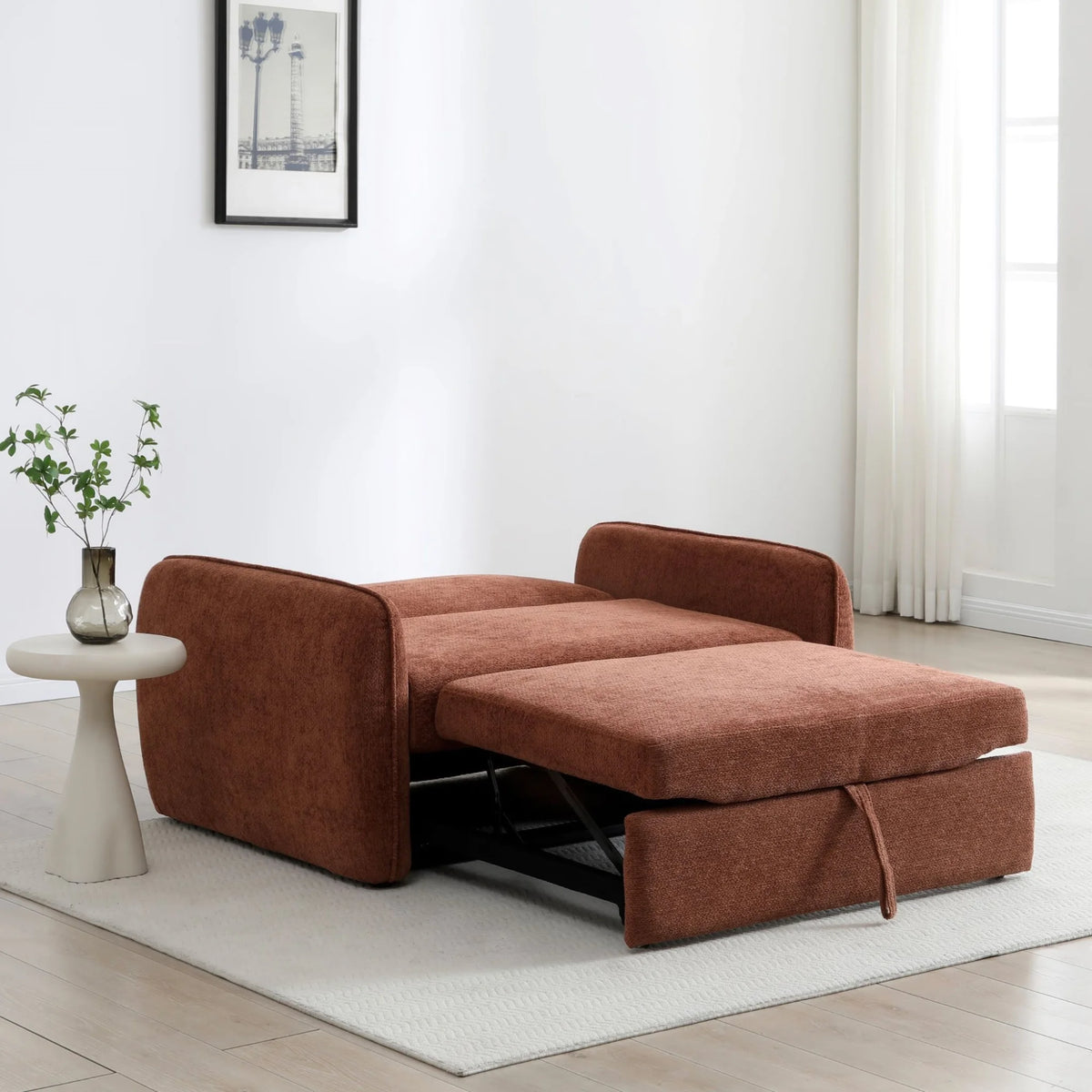 Millie Orange Sofa Bed – extended view