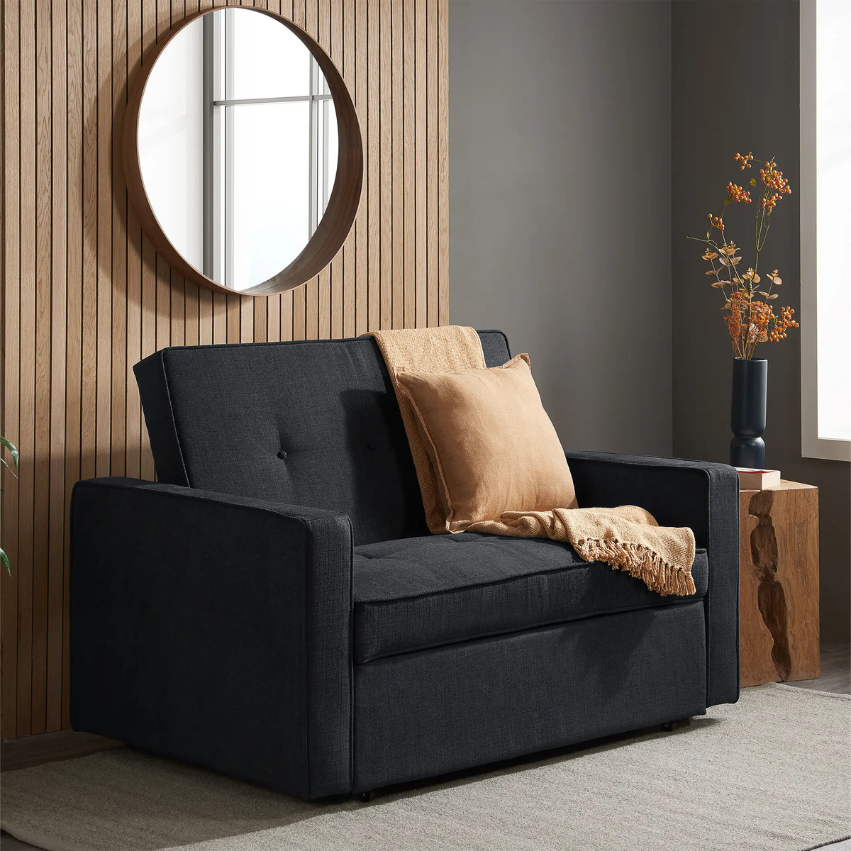 Otto Grey Upholstered Sofa Bed