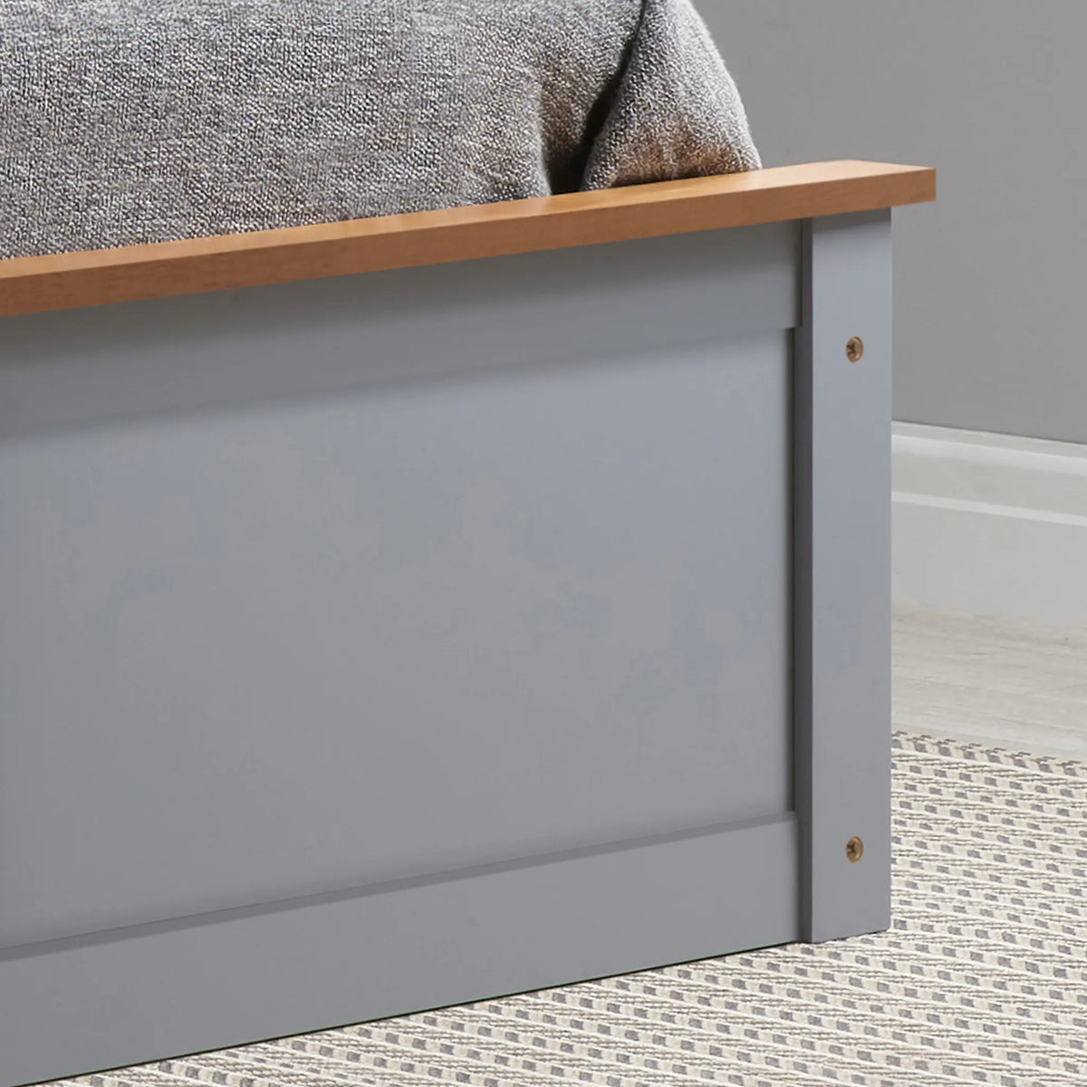 Phoenix Stone Grey Wooden Ottoman Bed Frame