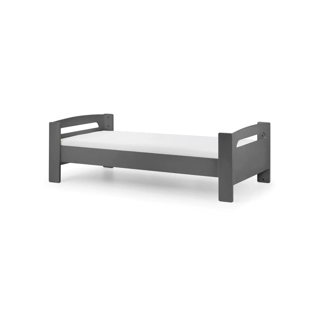 Pluto Dark Grey Wooden Mid Sleeper Bed