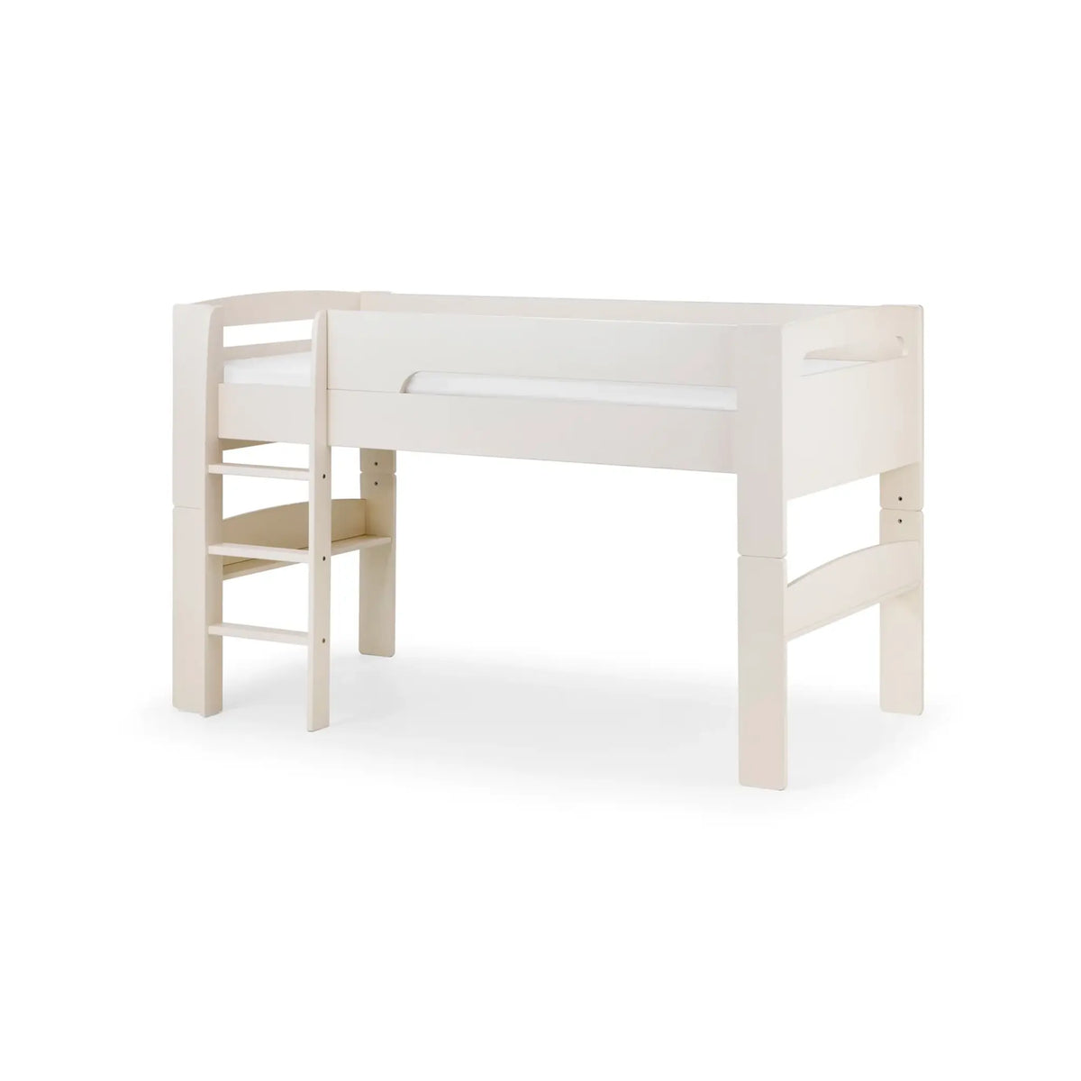 Pluto Cream Wooden Mid Sleeper Bed