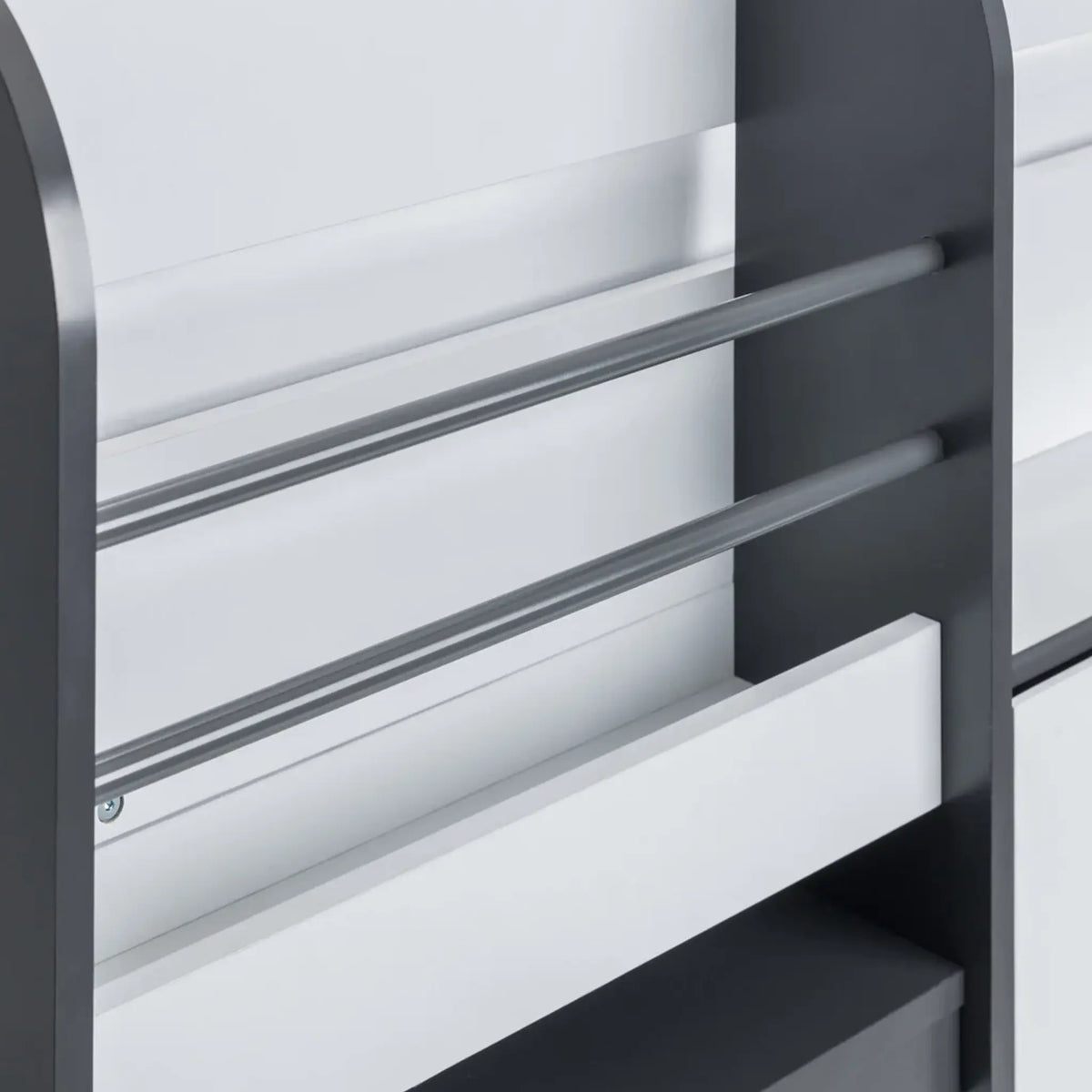 Saturn Dark Grey  Mid Sleeper Bed