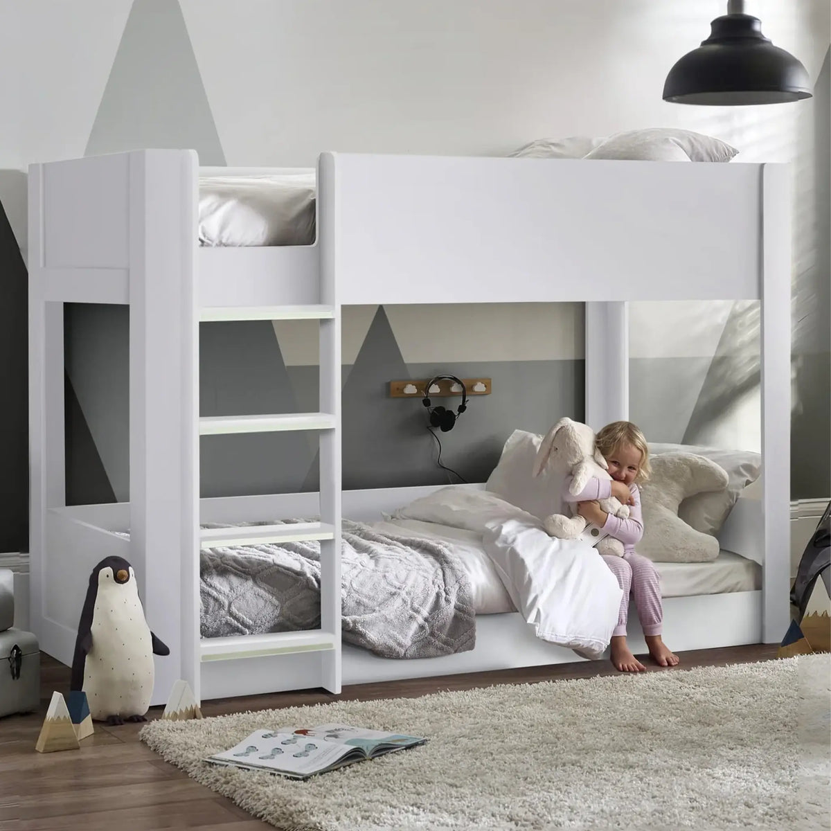 Solomon White Wooden Bunk Bed