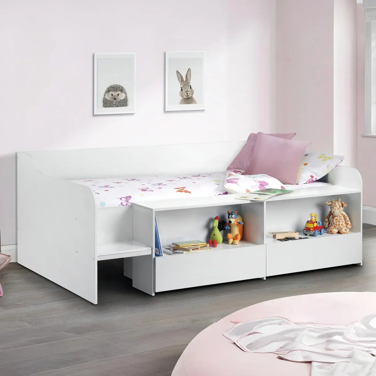 Stella White Wooden Low Sleeper Bed