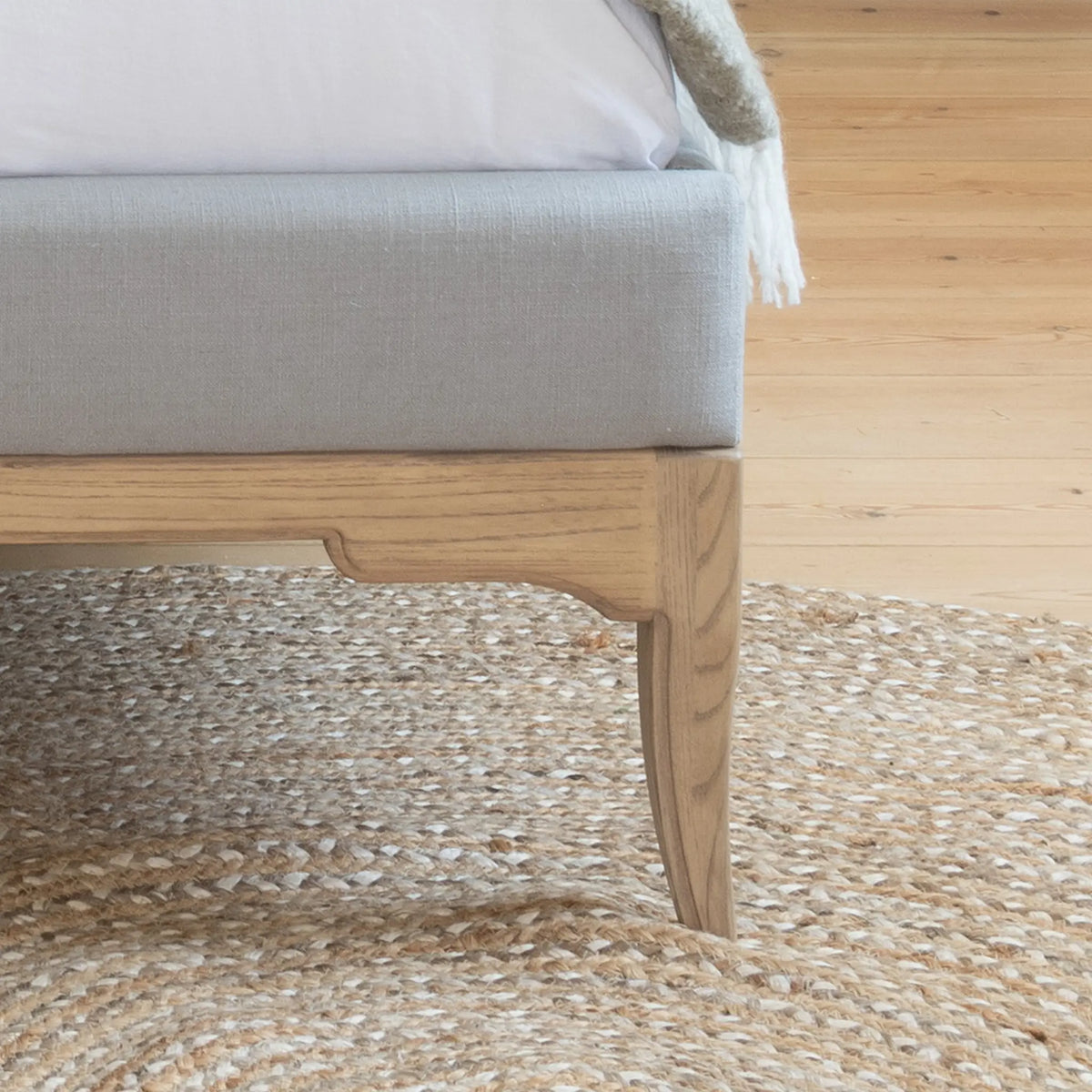 Toulon Grey Upholstered Wooden Bed