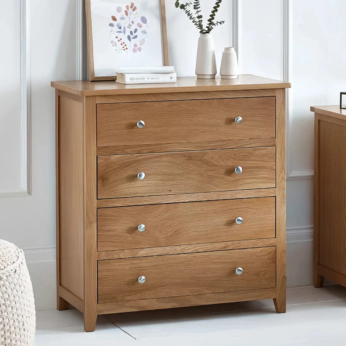Mallory Oak 4-Drawer Chest