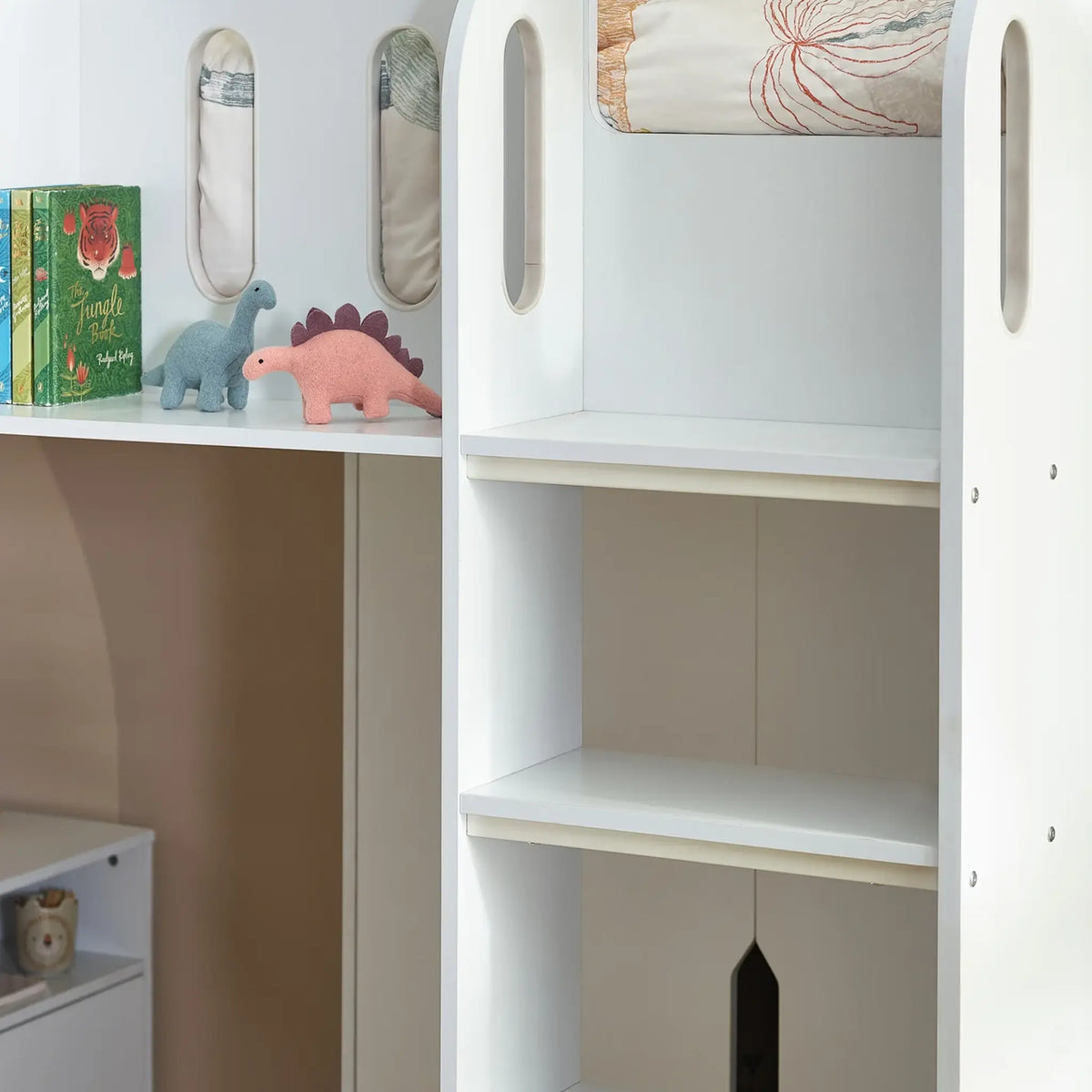 Vision White Wooden High Sleeper Bed
