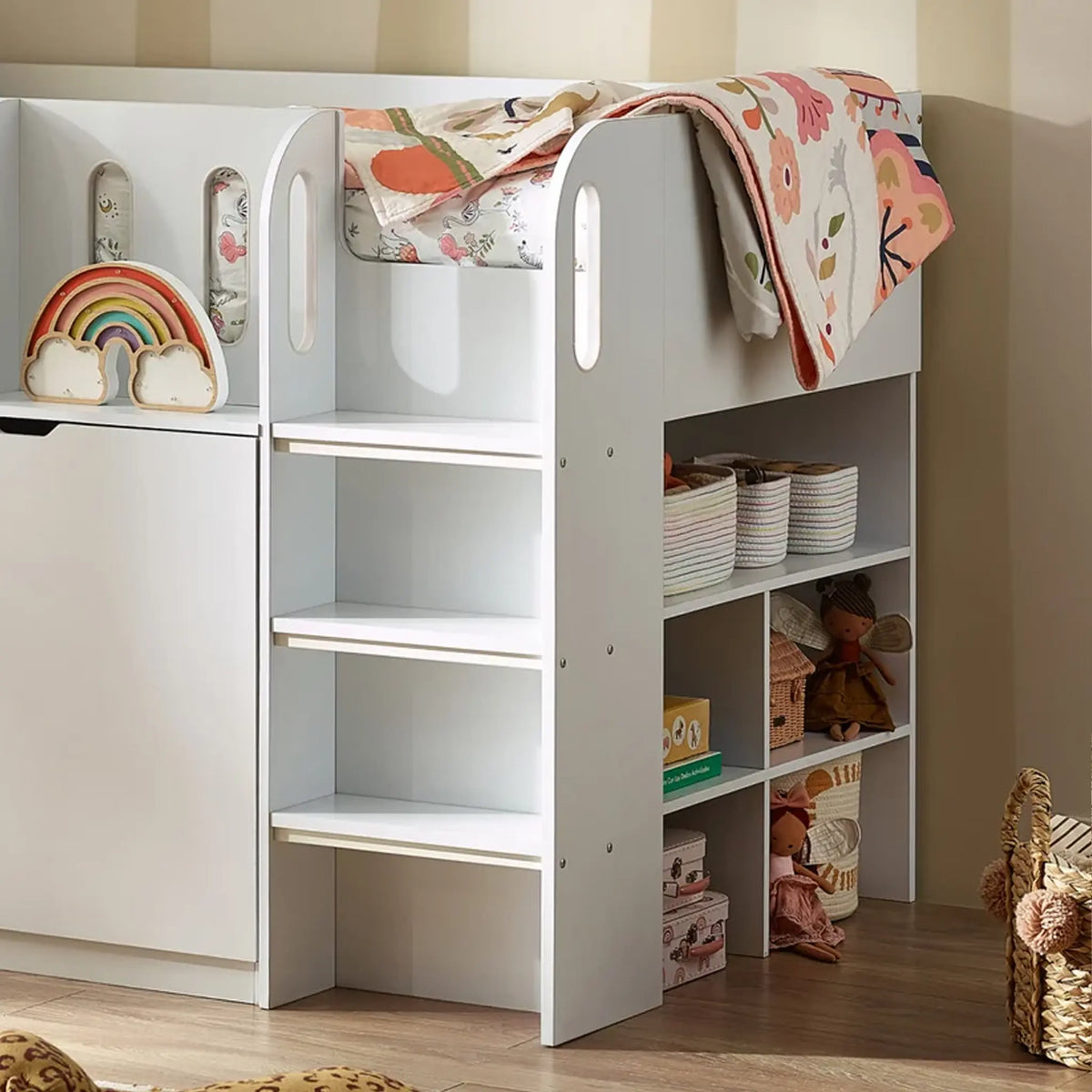 Vision White Wooden Mid Sleeper Bed