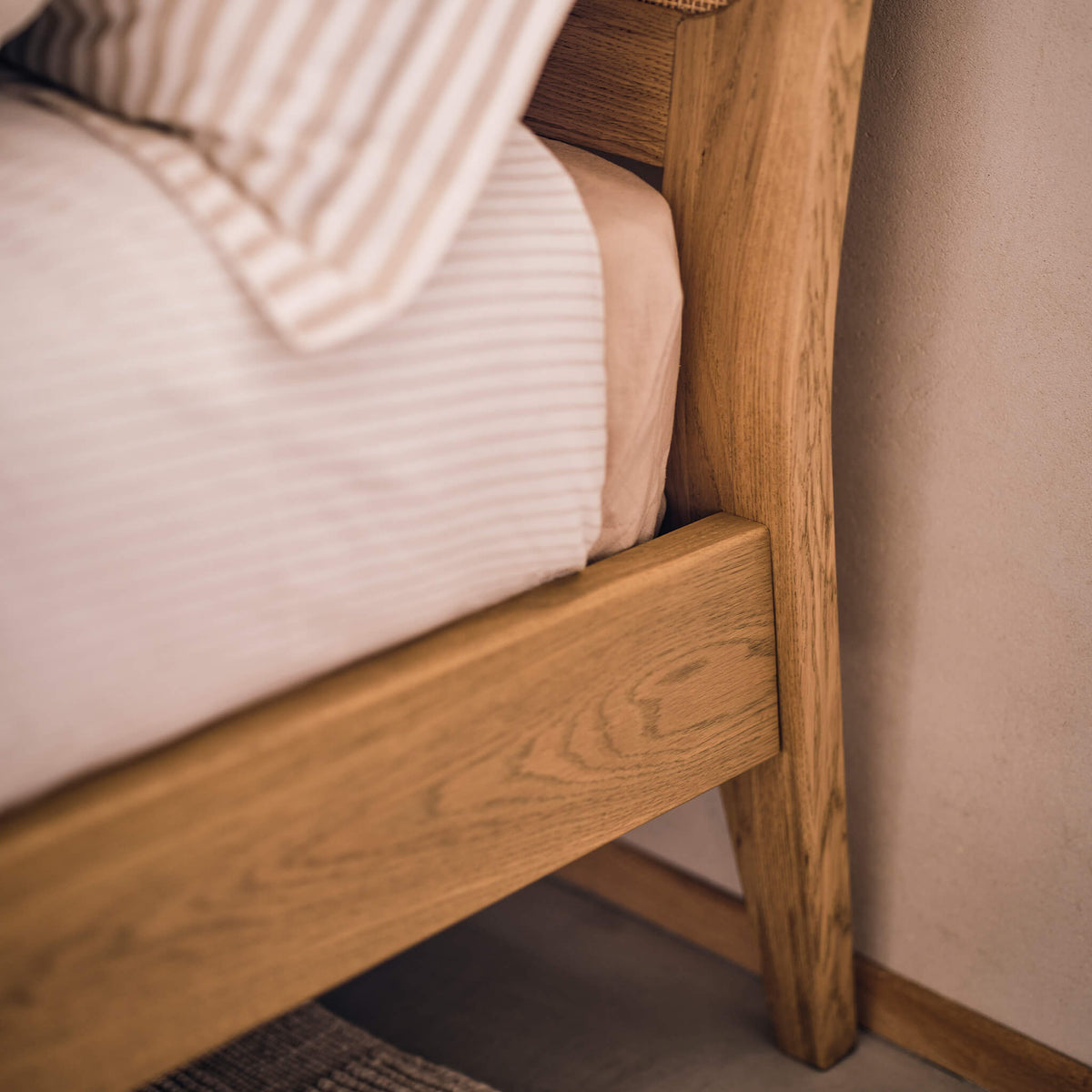 Casera Solid Oak Wooden Bed