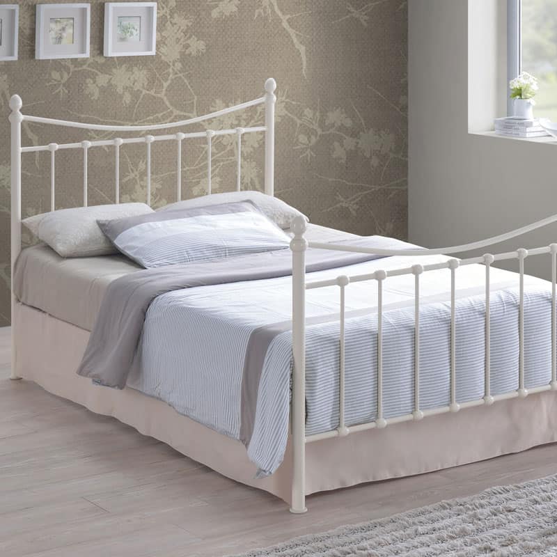 Havana Ivory Metal Bed Frame