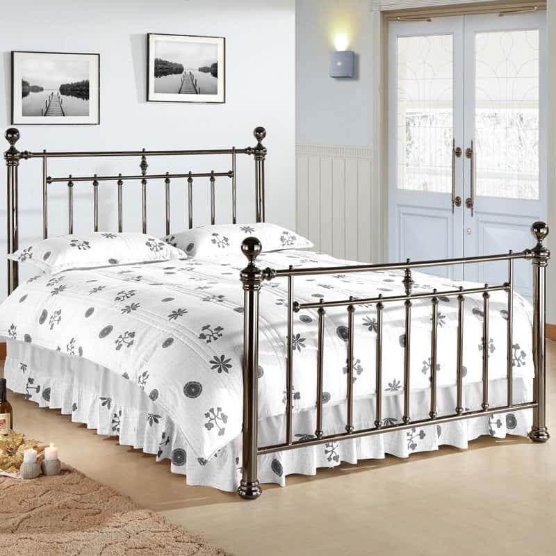 Vienna Black Nickel Metal Bed Frame