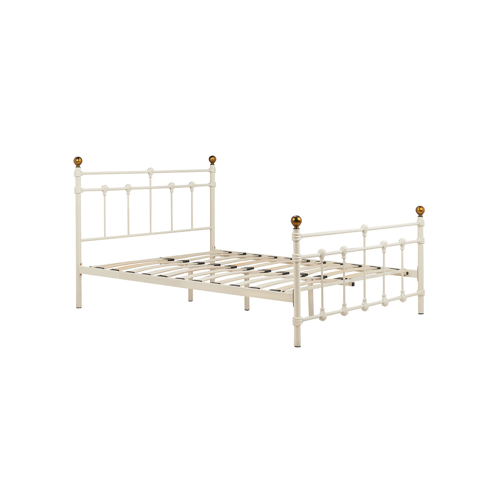 Atlas Cream Metal Bed Frame