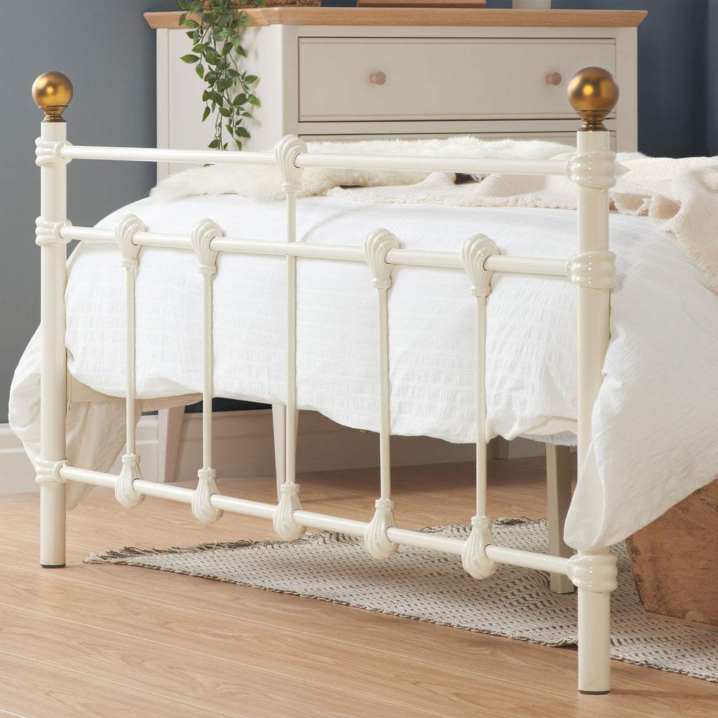 Atlas Cream Metal Bed Frame