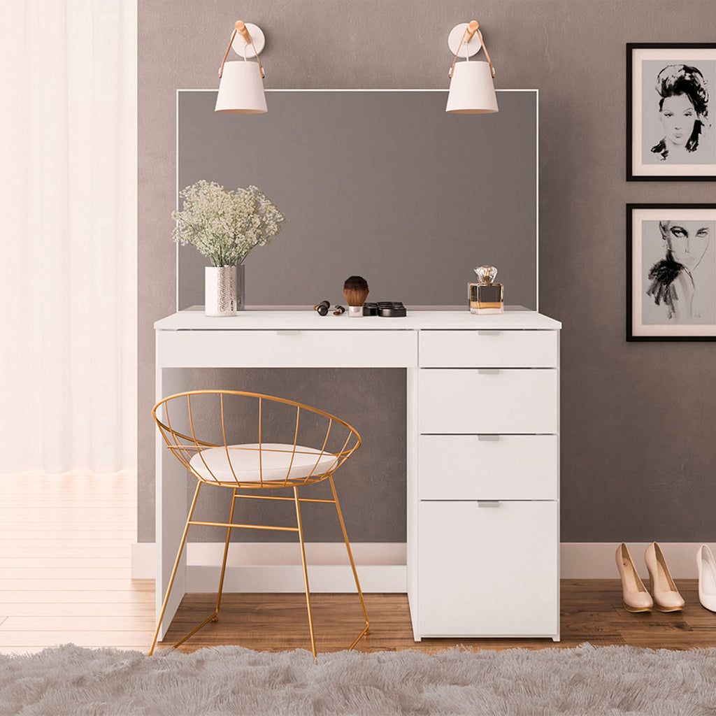 Ava 5 Drawer Dressing Table White