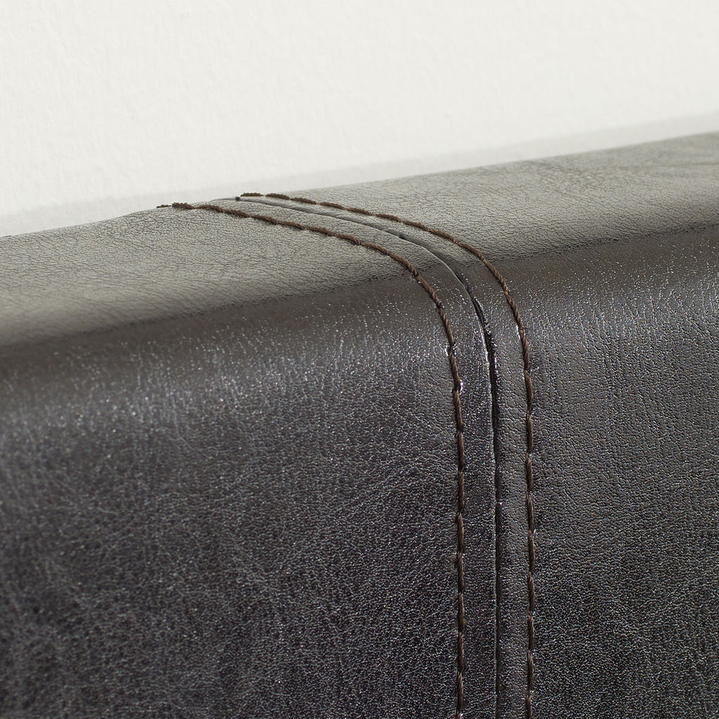 Berlin Brown Faux Leather Ottoman Bed Frame Details