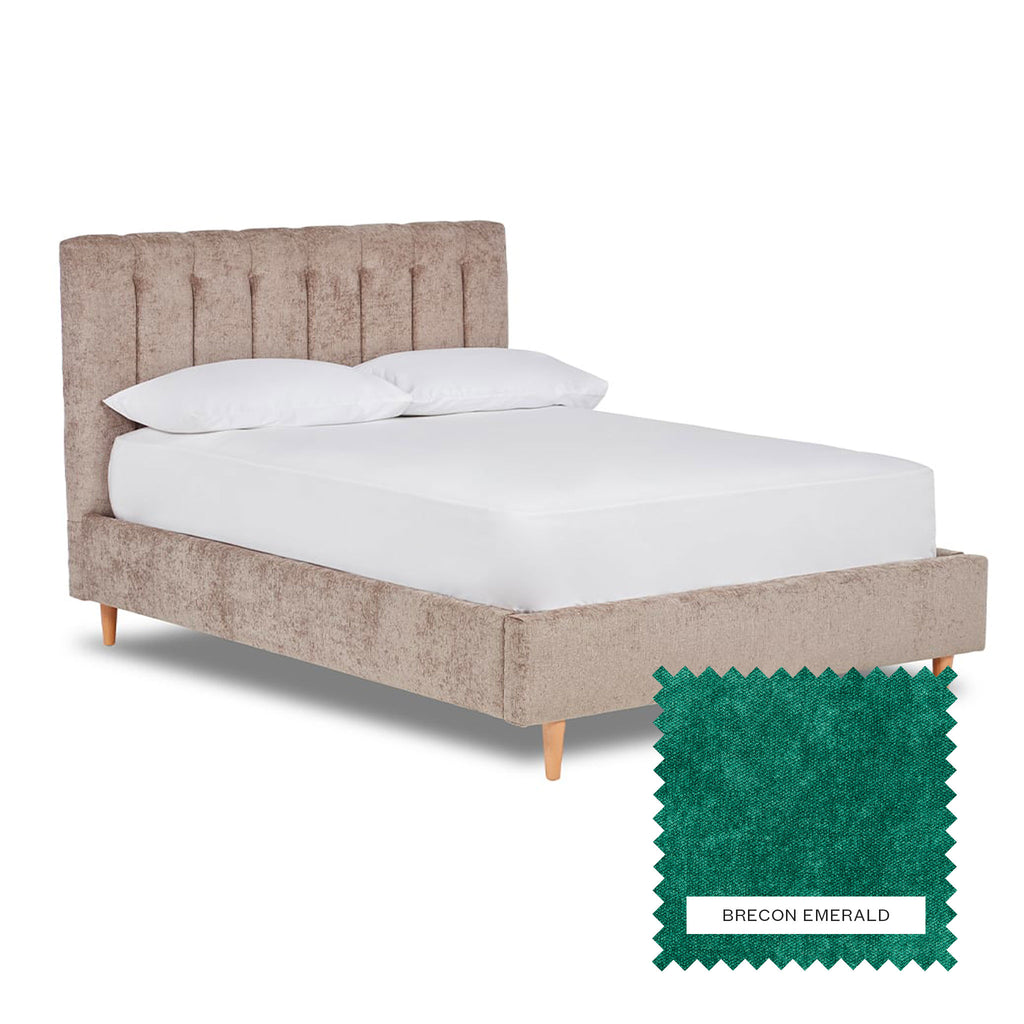 Kingston Fabric Bed Frame Brecon Emerald