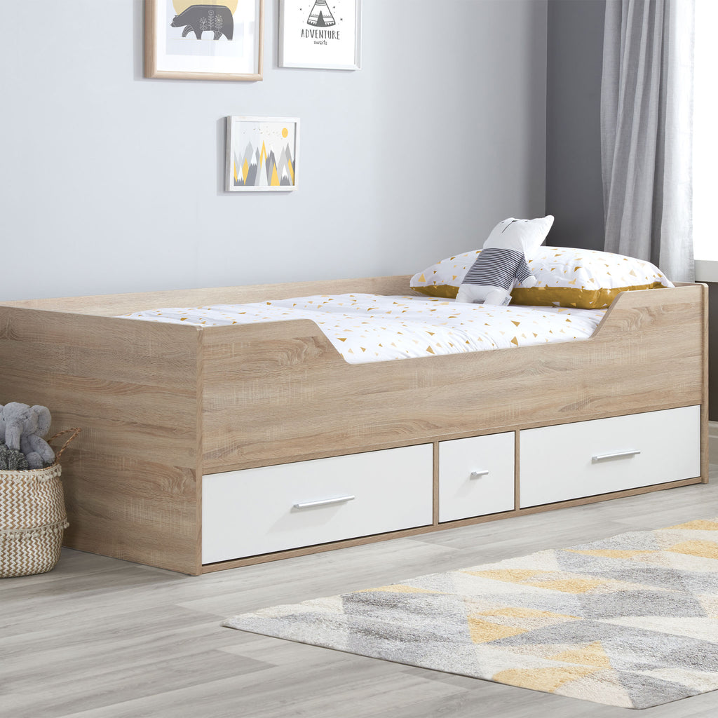 Camden White & Oak Effect Cabin Bed