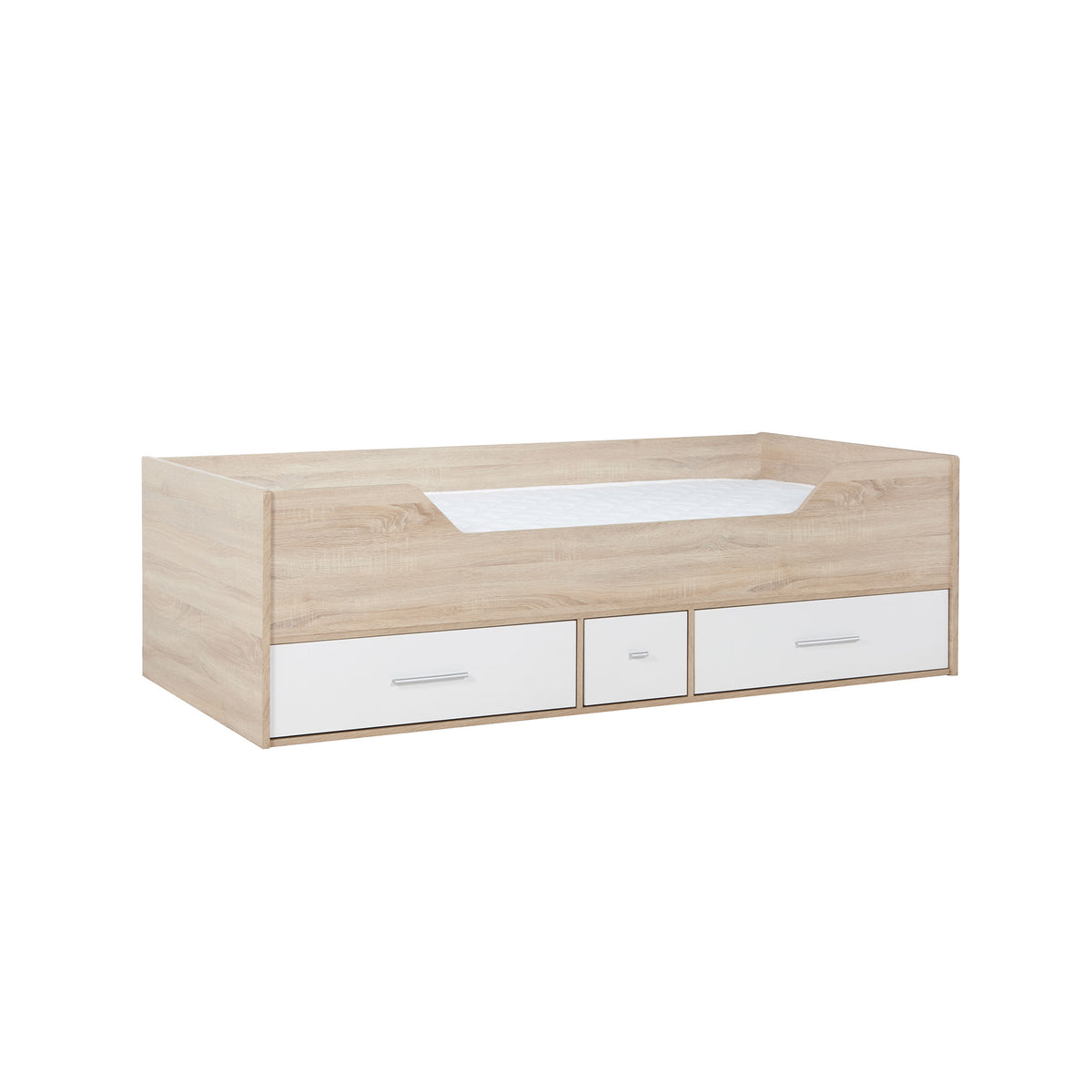 Camden White & Oak Effect Cabin Bed Front