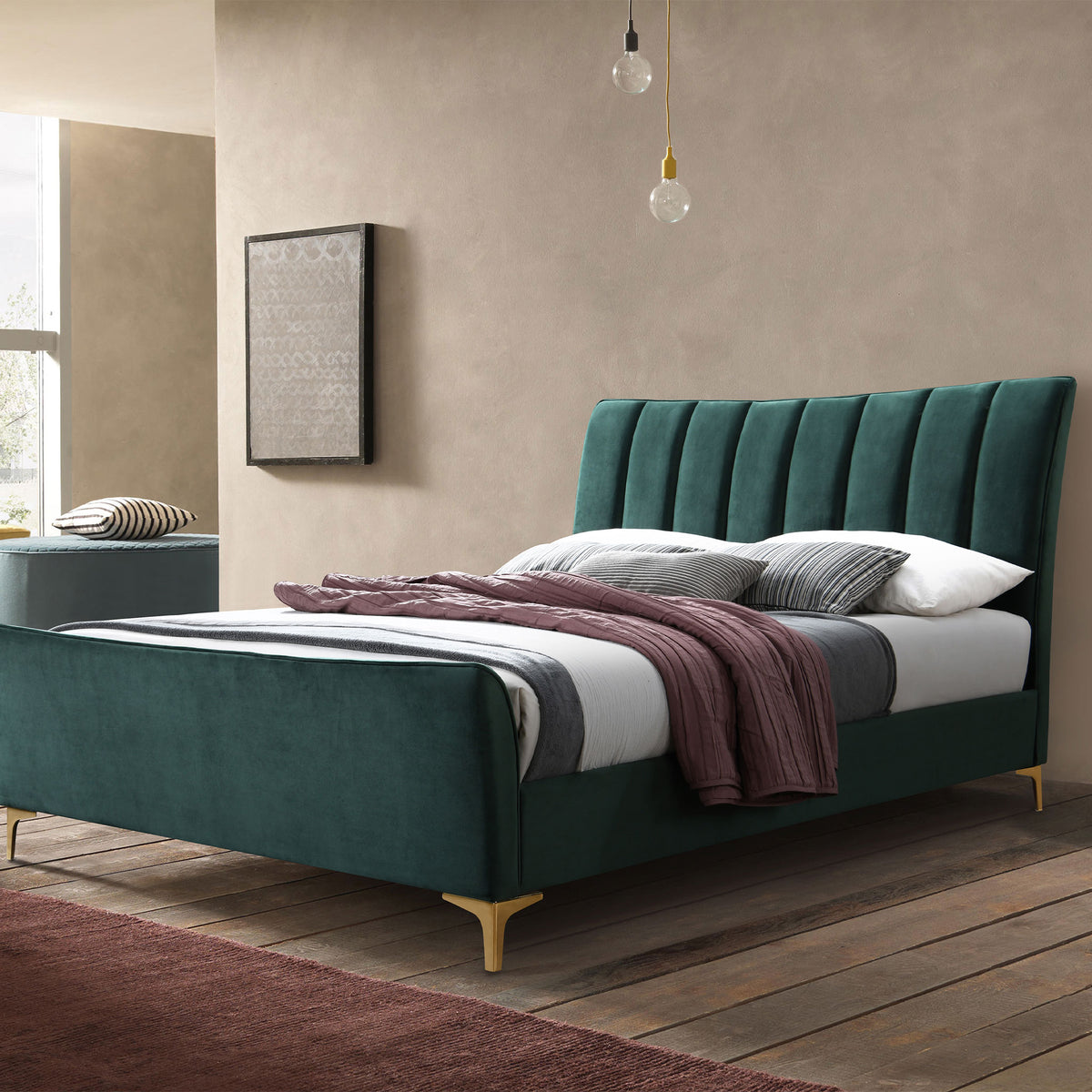 Clover Bed Green Velvet
