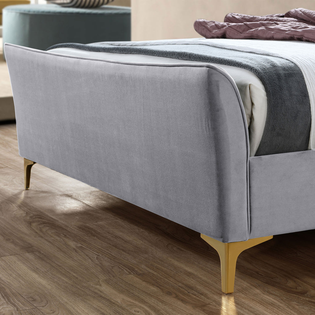 Clover Bed Grey Velvet