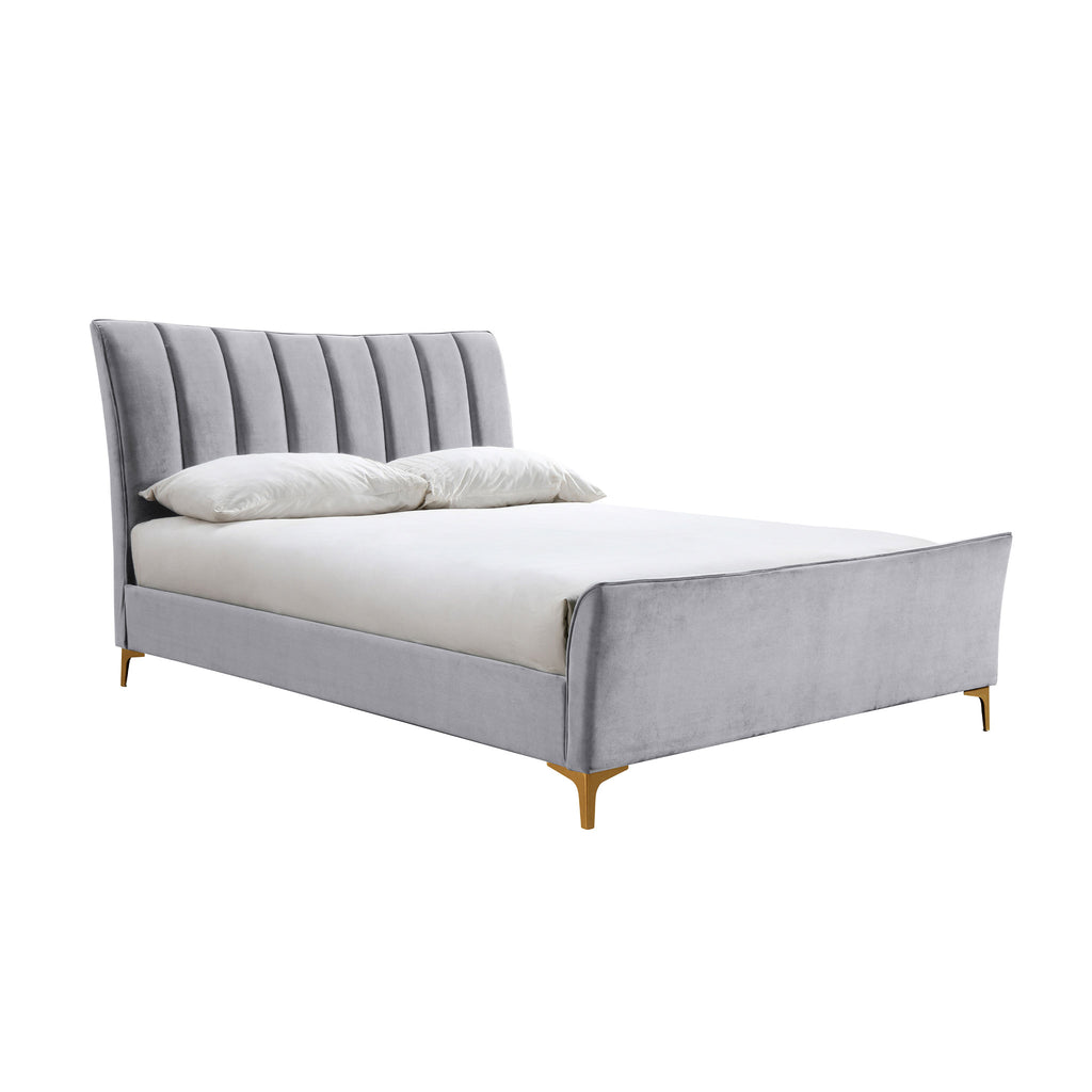 Clover Bed Grey Velvet