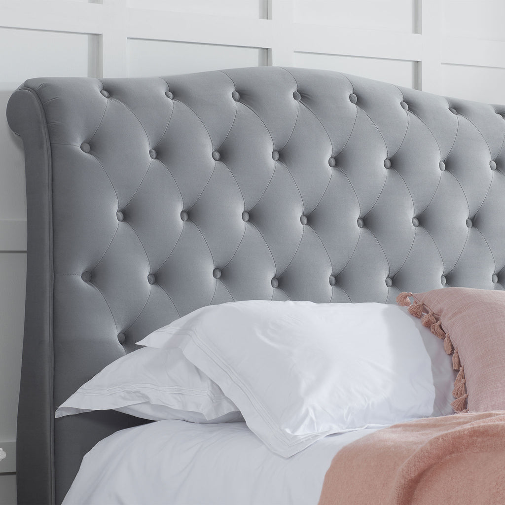 Colorado Grey Fabric Bed Frame
