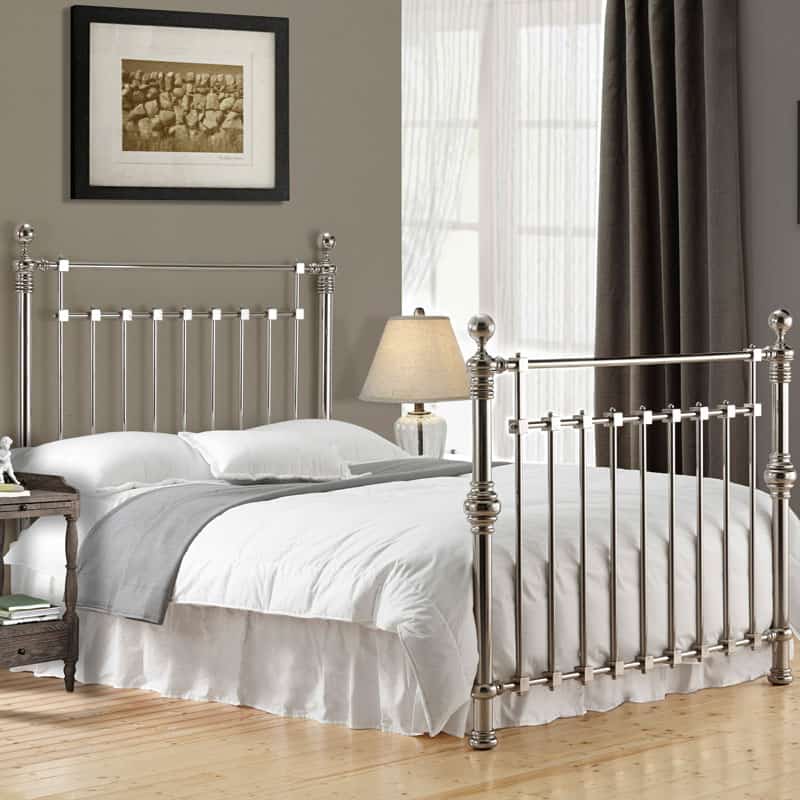 Sanaa Chrome Nickel Metal Bed Frame