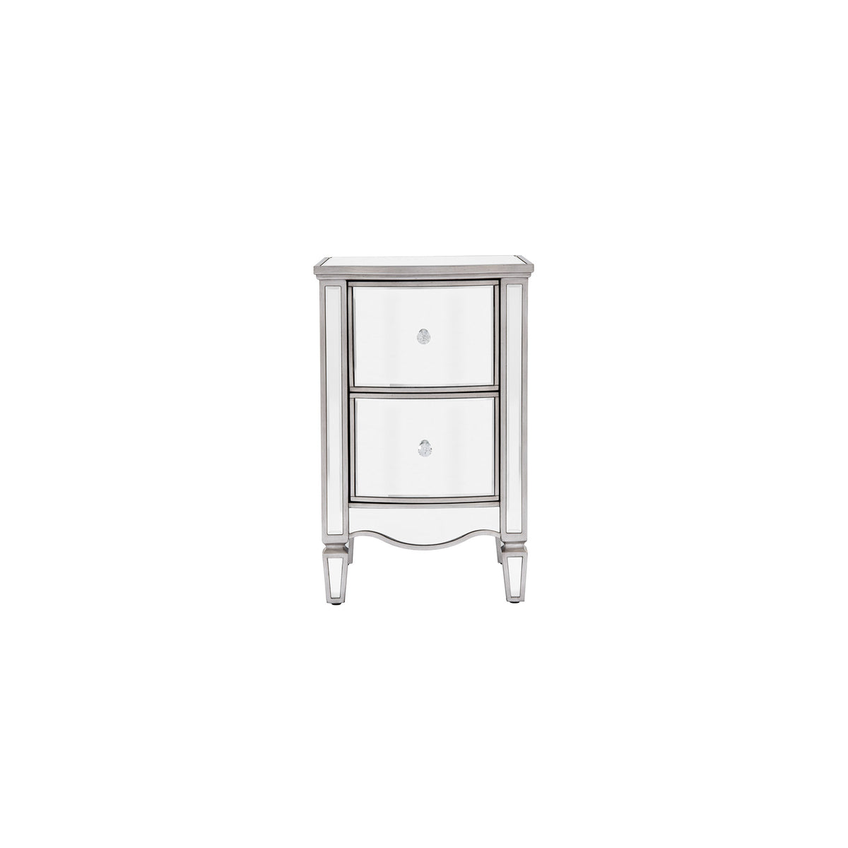 Elysee Mirrored 2 Drawer Bedside