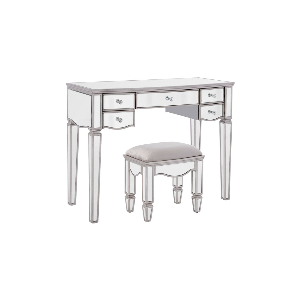 Elysee Mirrored 5 Drawer Dressing Table