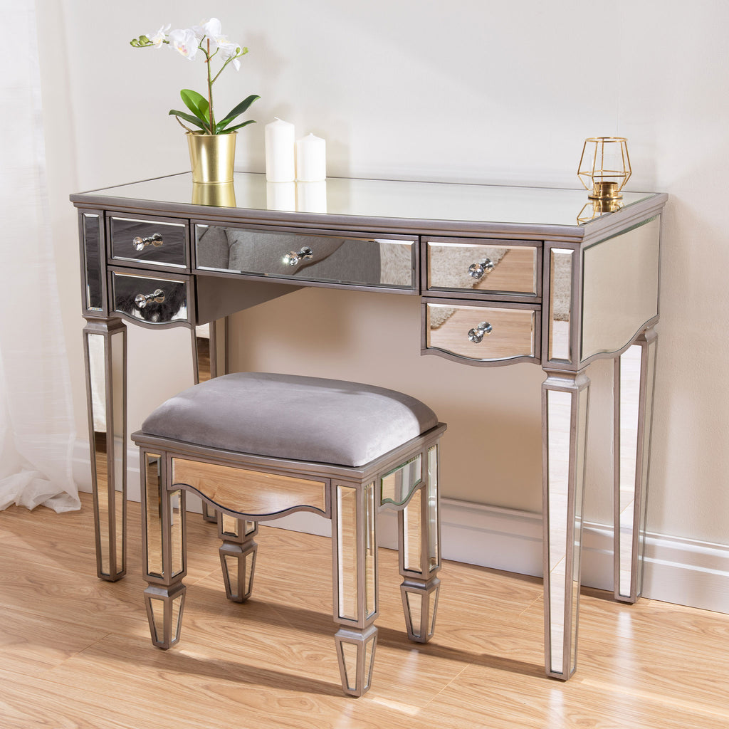 Elysee Mirrored 5 Drawer Dressing Table