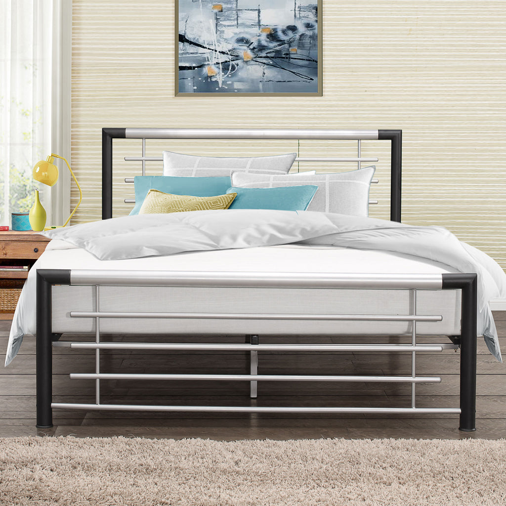 Faro Metallic Black Metal Bed Frame