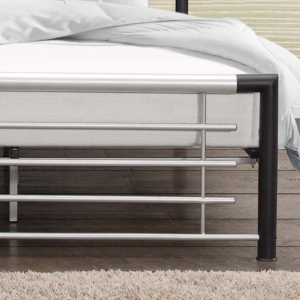 Faro Metallic Black Metal Bed Frame