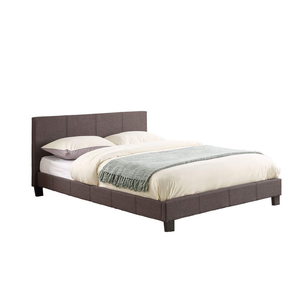 Berlin Grey Fabric Bed Frame Side