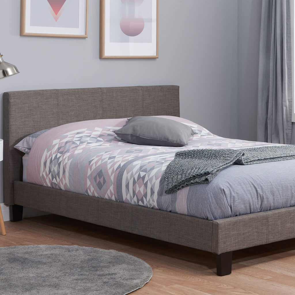 Berlin Grey Fabric Bed Frame