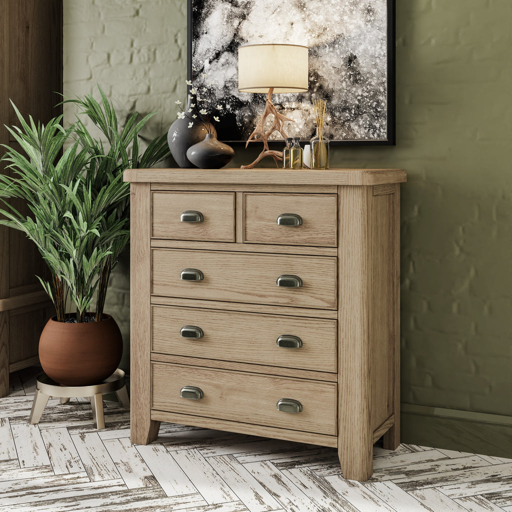 oak chest of drawer 5 drawers