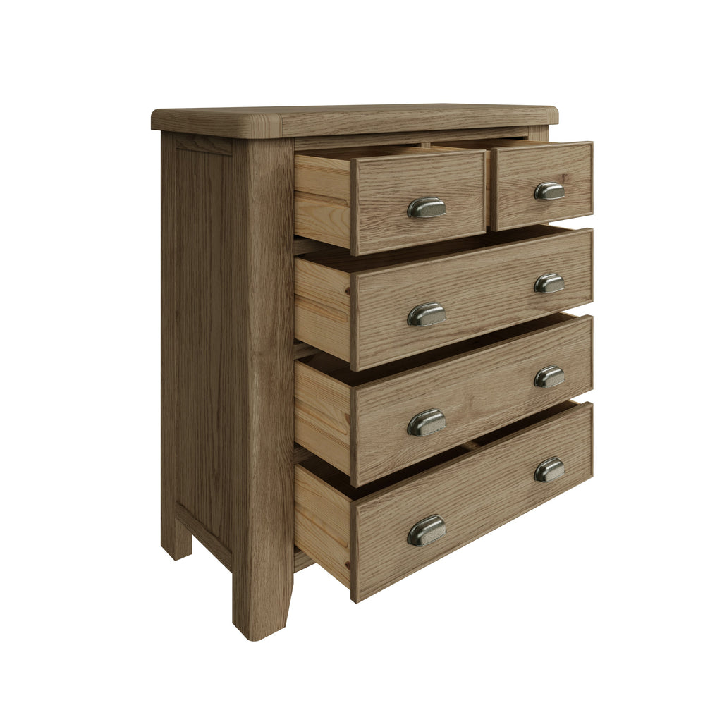 wood chest of drawer open drawers