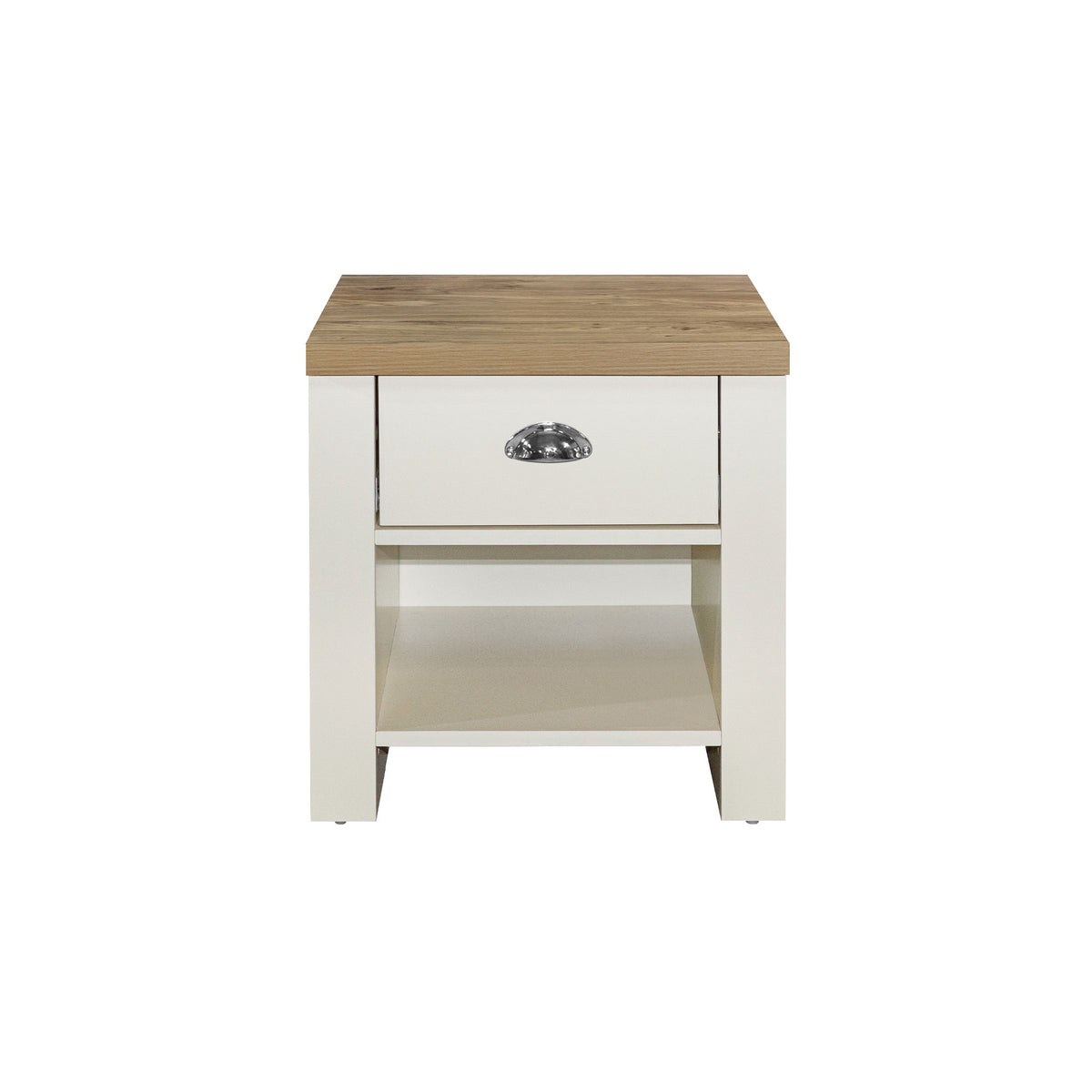 Highgate Cream & Oak 1 Drawer Lamp Table