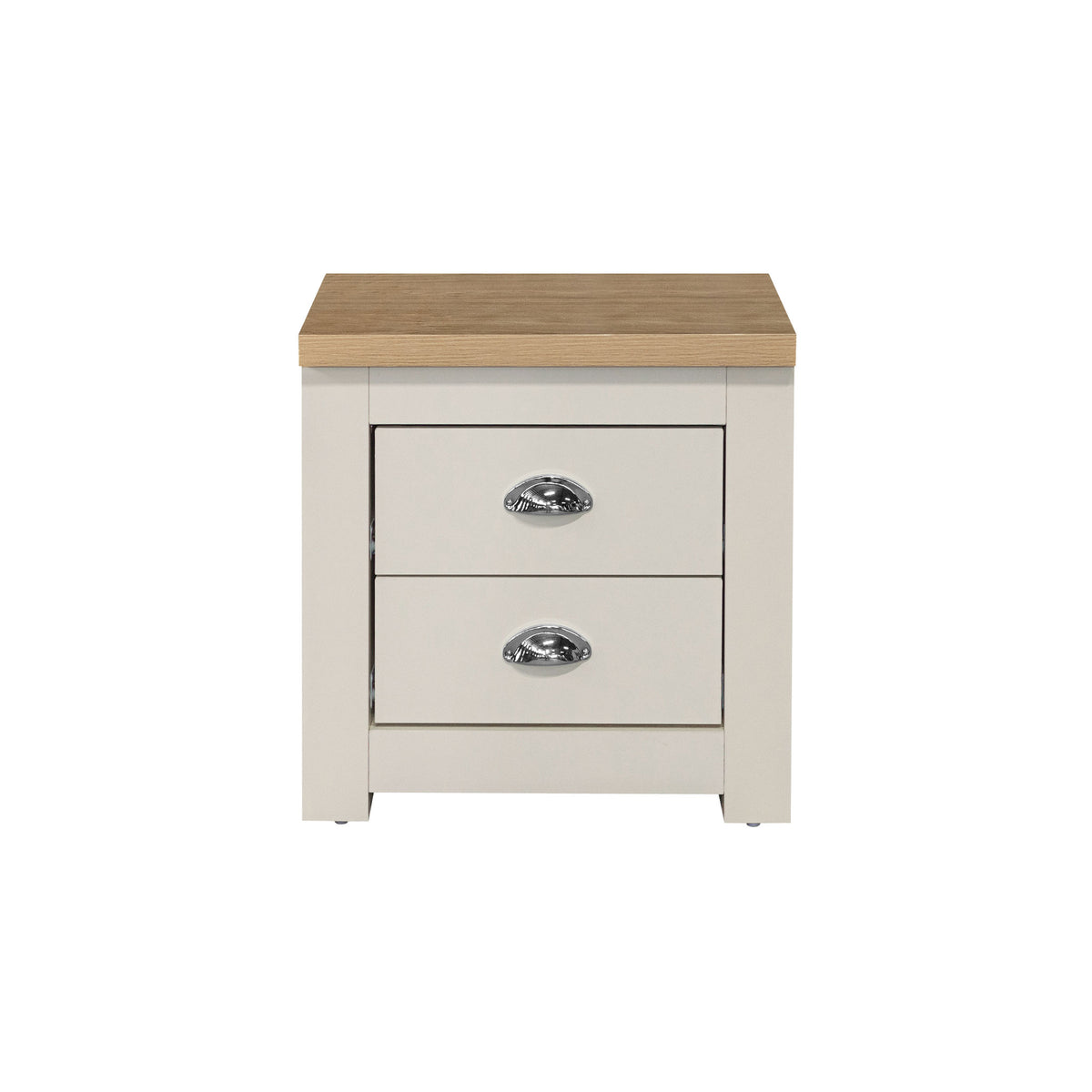 Highgate Cream & Oak 2 Drawer Bedside