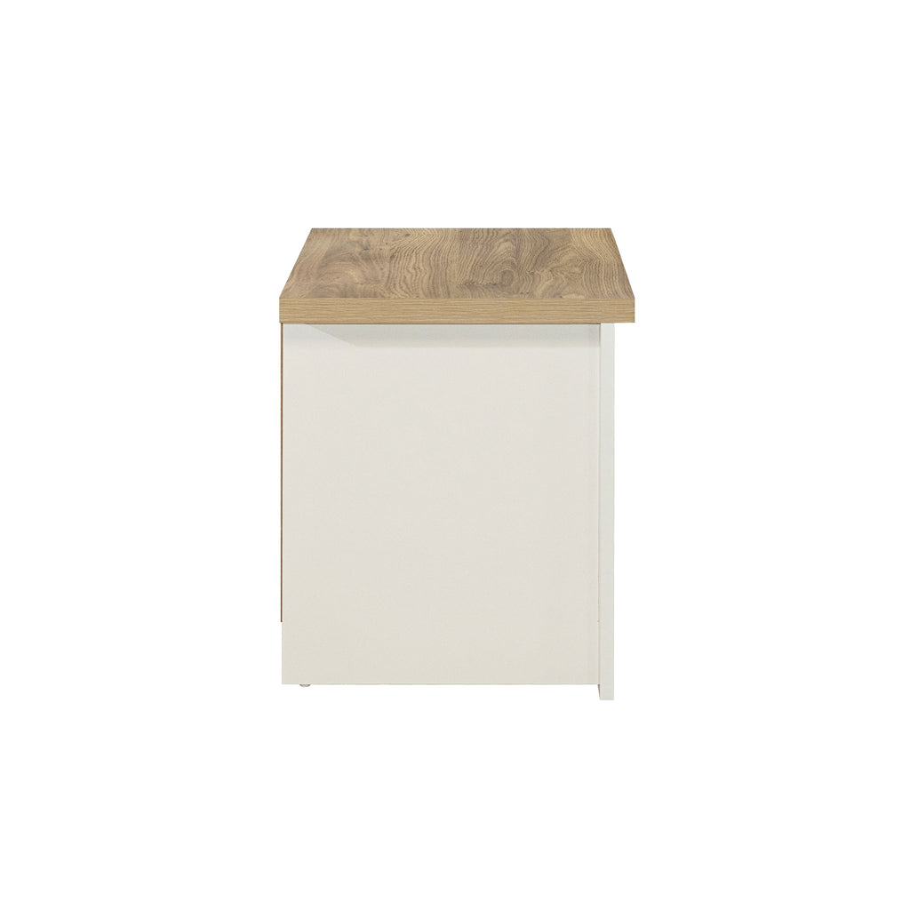 Highgate Cream & Oak 2 Drawer Bedside