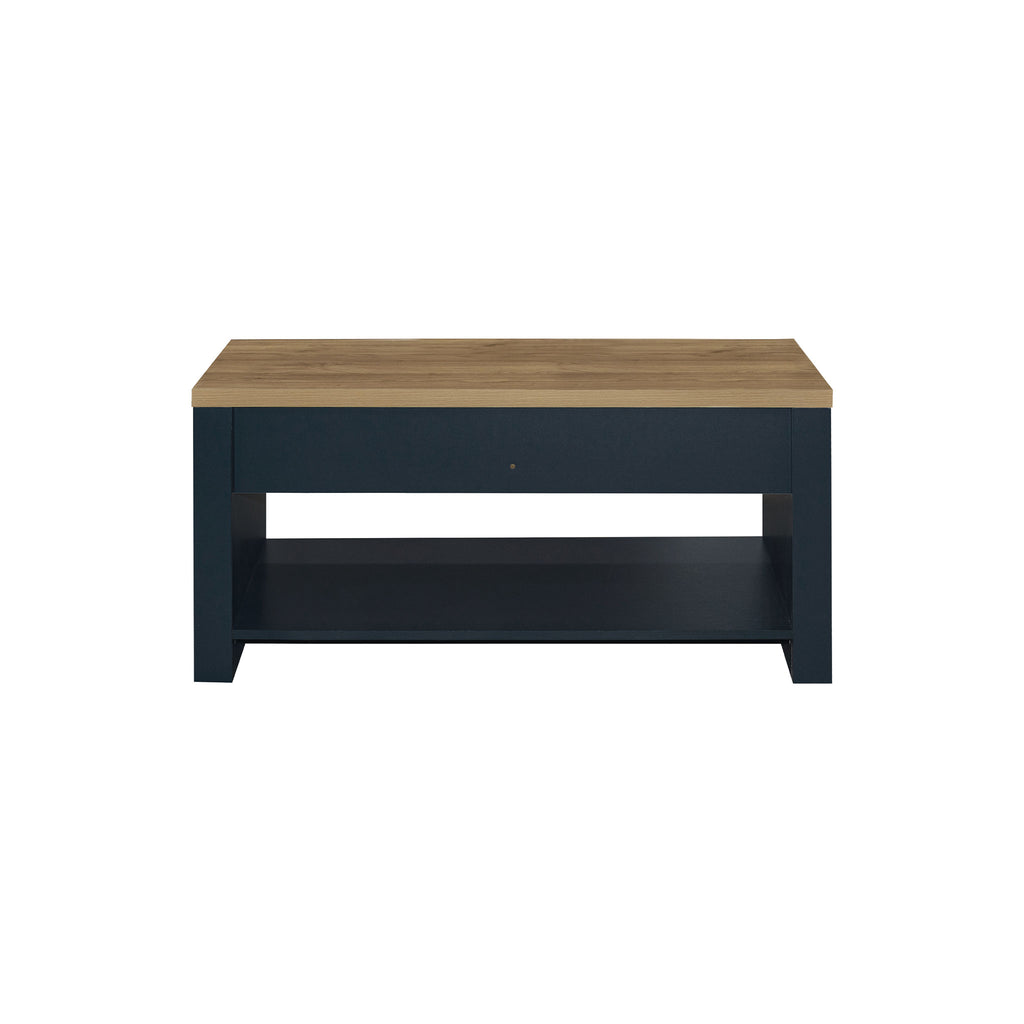 Highgate Navy Blue & Oak 2 Drawer Coffee Table