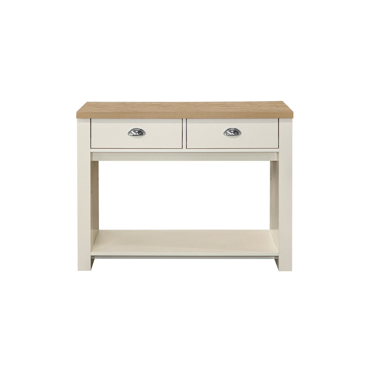 Highgate Cream & Oak 2 Drawer Console Table