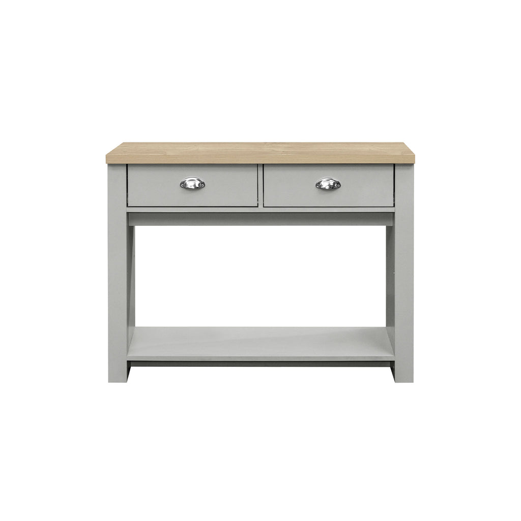 Highgate Grey & Oak 2 Drawer Console Table