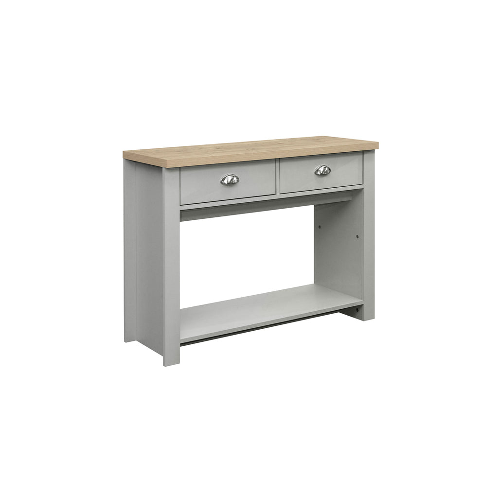 Highgate Grey & Oak 2 Drawer Console Table