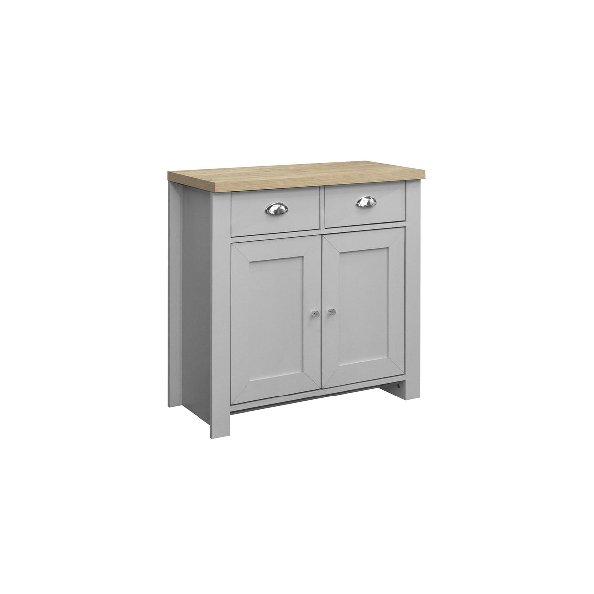 Highgate Grey & Oak 2 Door 2 Drawer Sideboard
