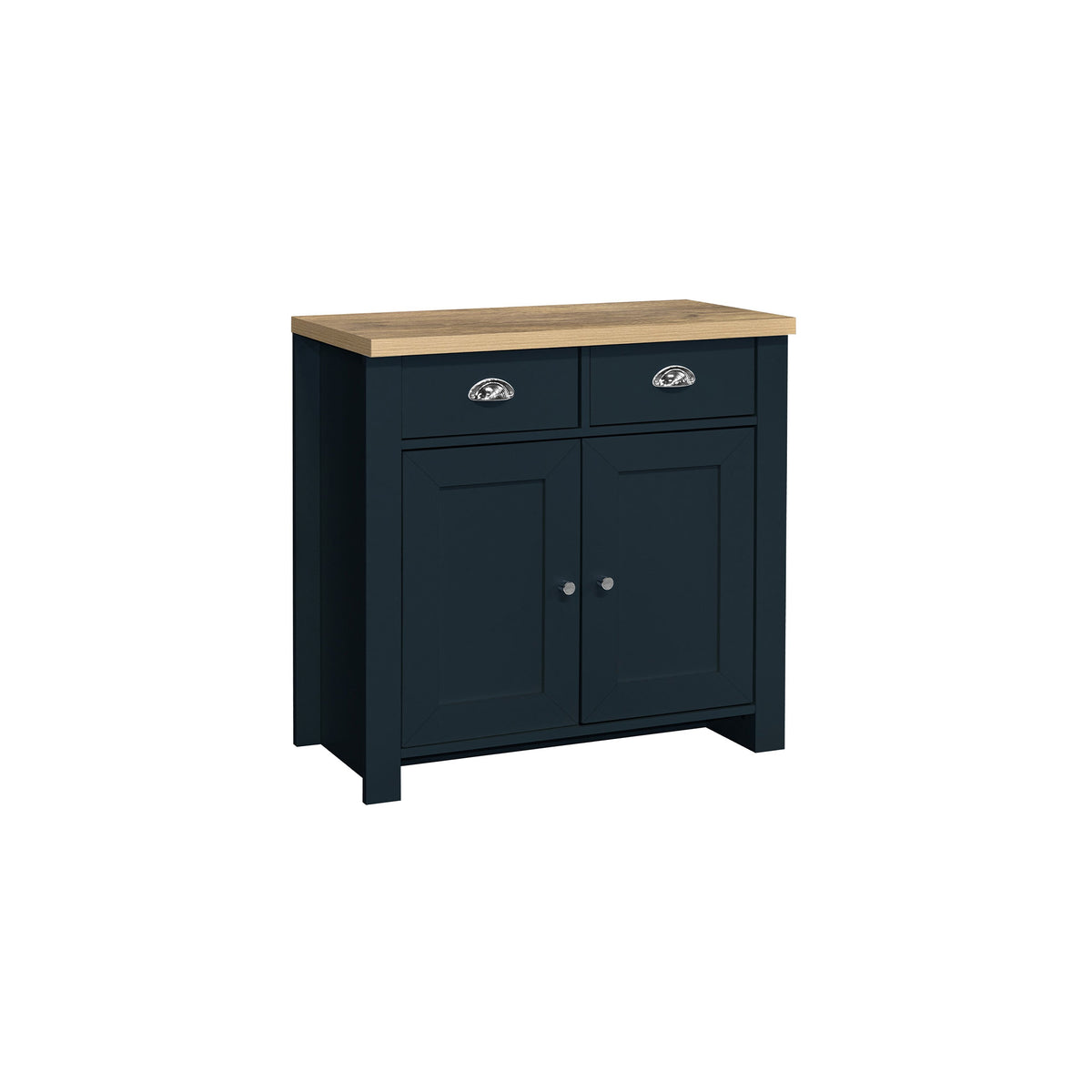 Highgate Navy Blue & Oak 2 Door 2 Drawer Sideboard