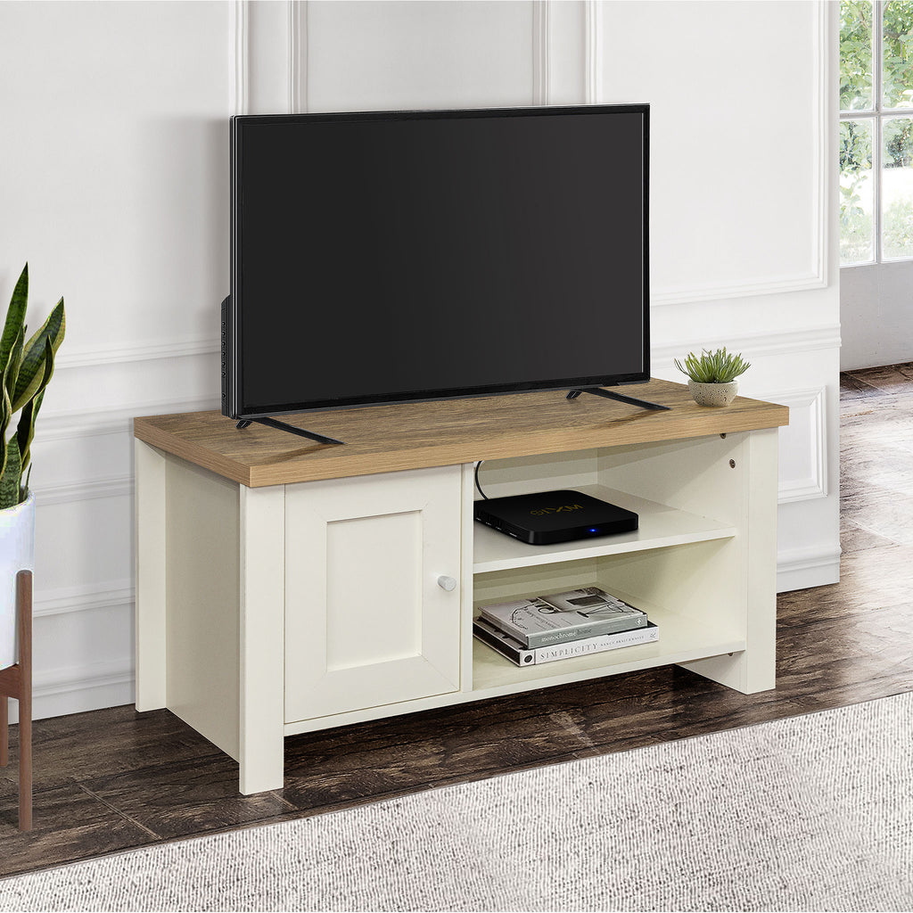 Highgate Cream & Oak Small TV Unit