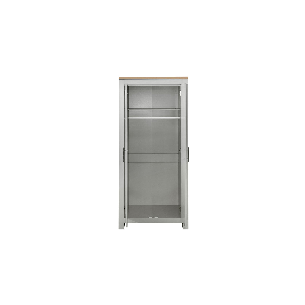 Highgate Grey & Oak 2 Door Wardrobe