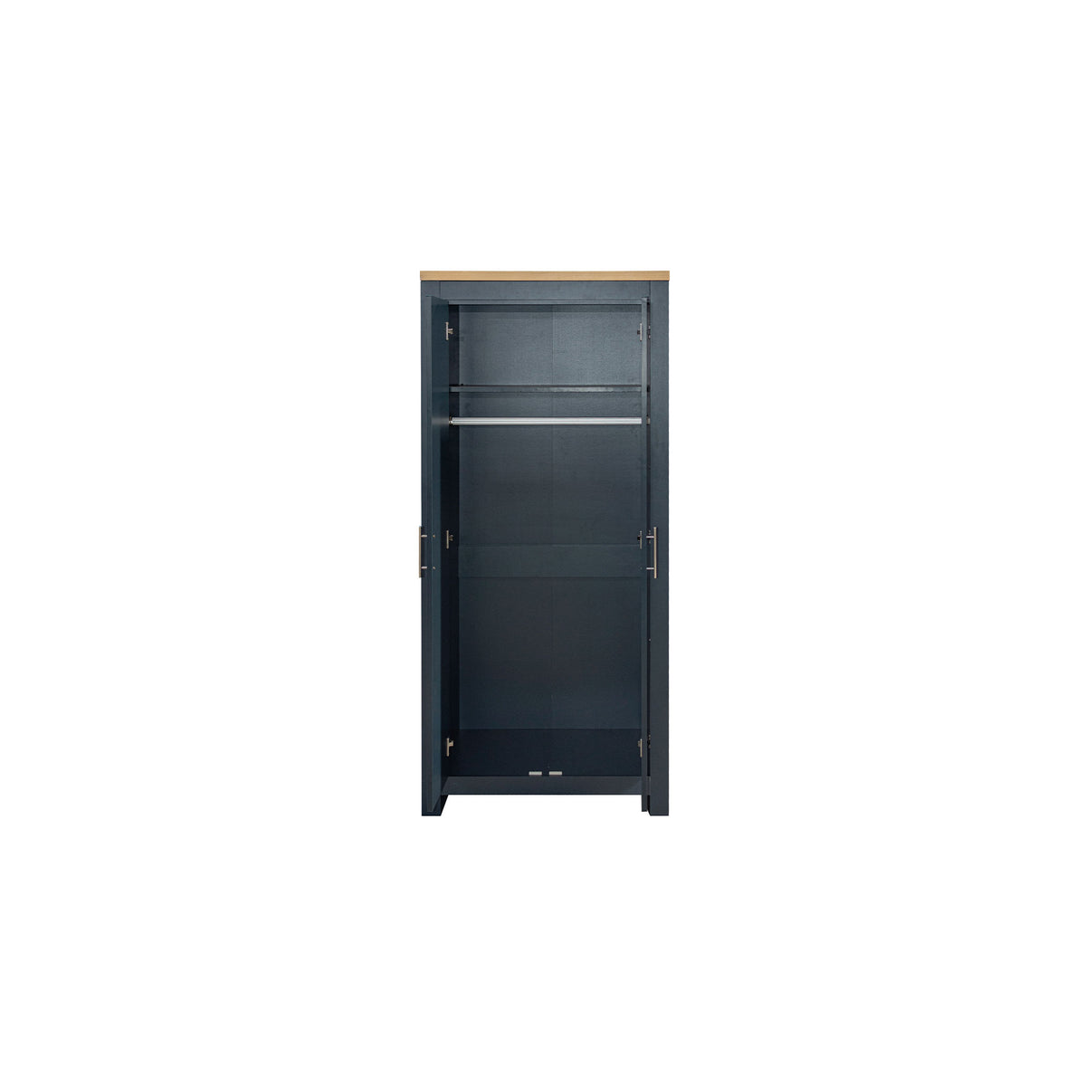 Highgate Navy Blue & Oak 2 Door Wardrobe