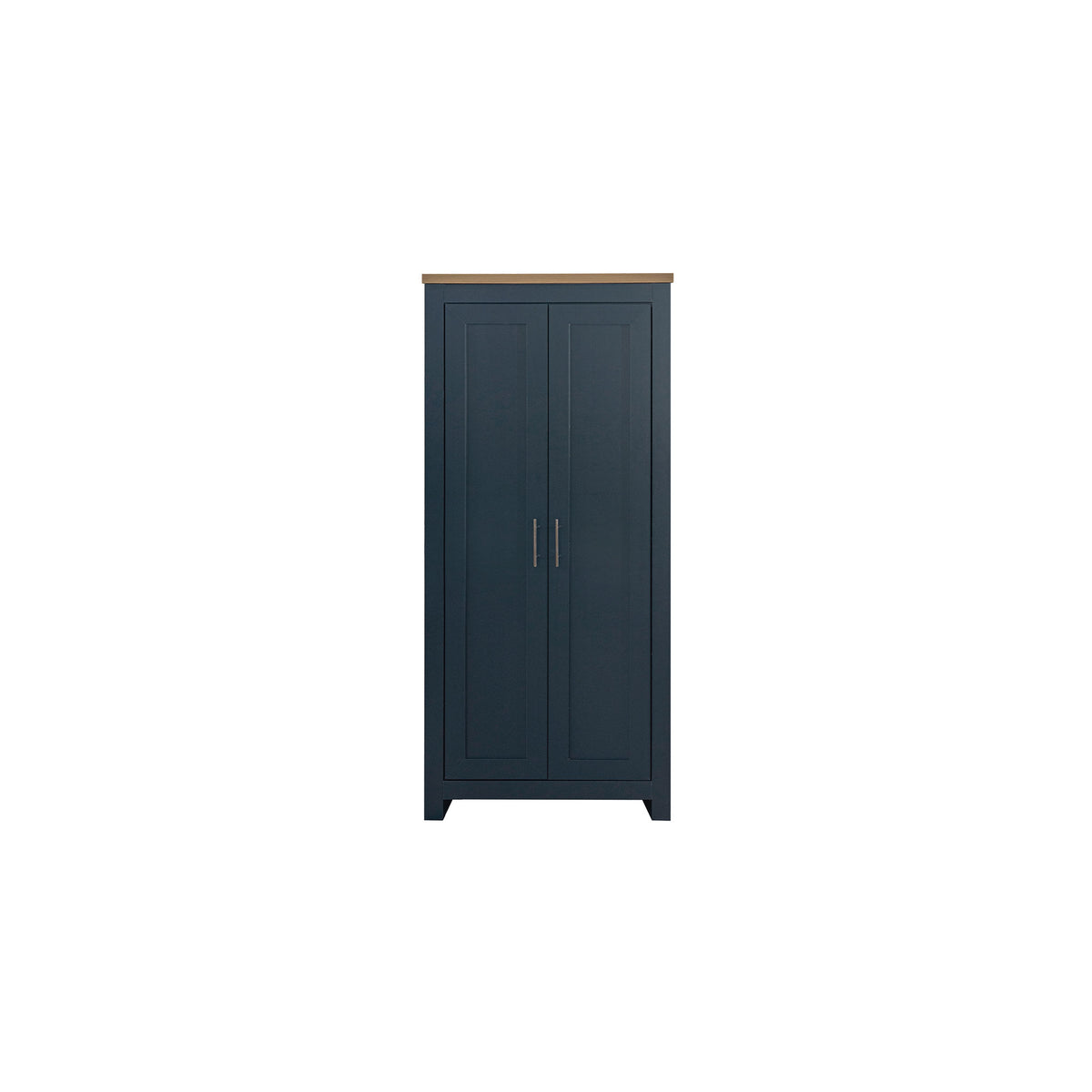 Highgate Navy Blue & Oak 2 Door Wardrobe