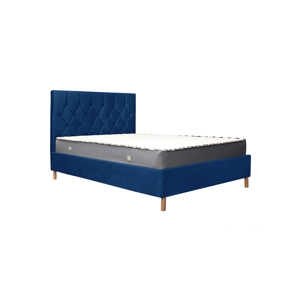 Loxley Ottoman Fabric Bed Blue